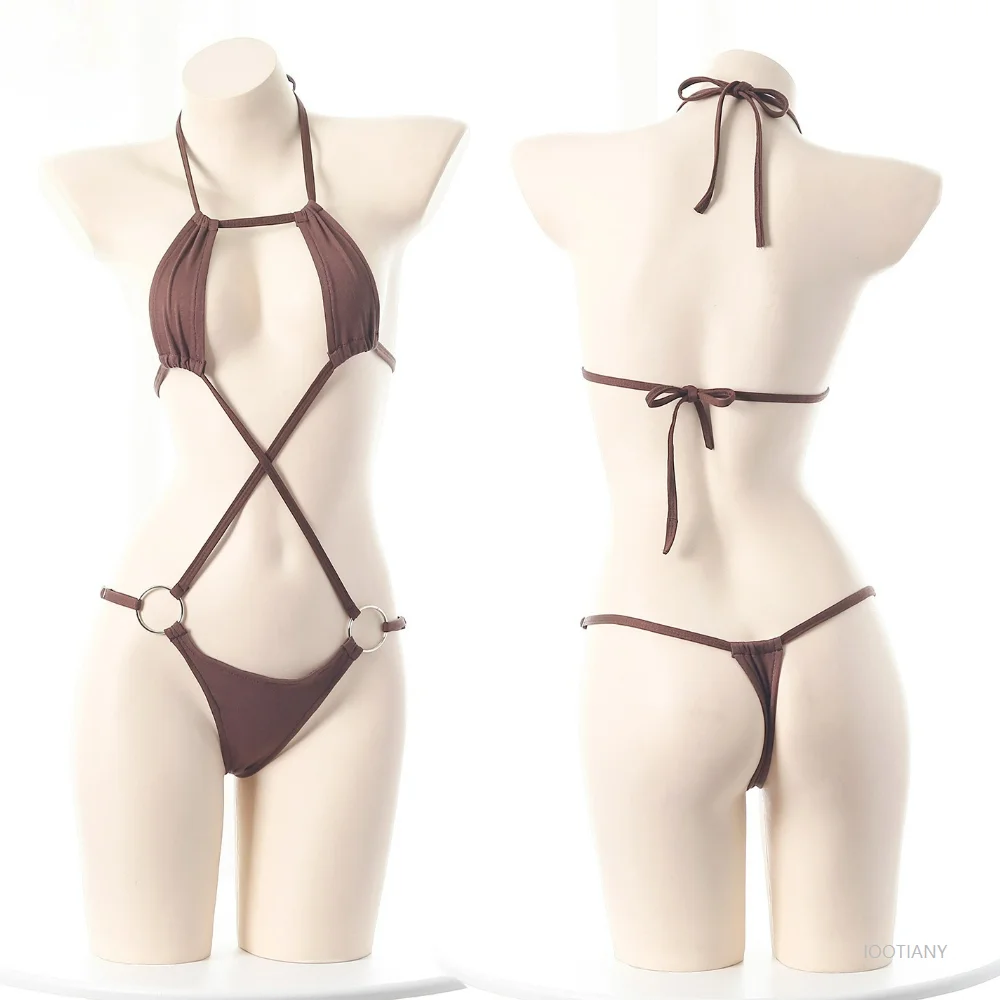 

Sexy Anime Girl Summer Beach Cute Laser Bikini Swimsuit Women Three-point Underwear Set Costume Halloween Cosplay Uniform 2025