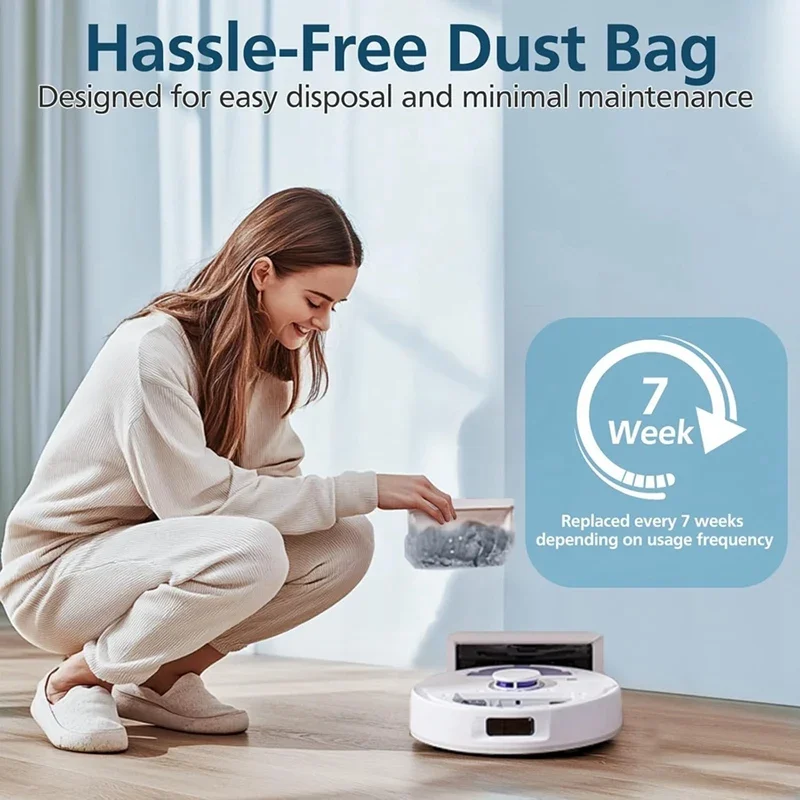 

Dust Bags For Narwal Freo X Ultra & Freo X Plus Robot Vacuum Disposable Dust Bag Replacement With Built-In Hepa Filter