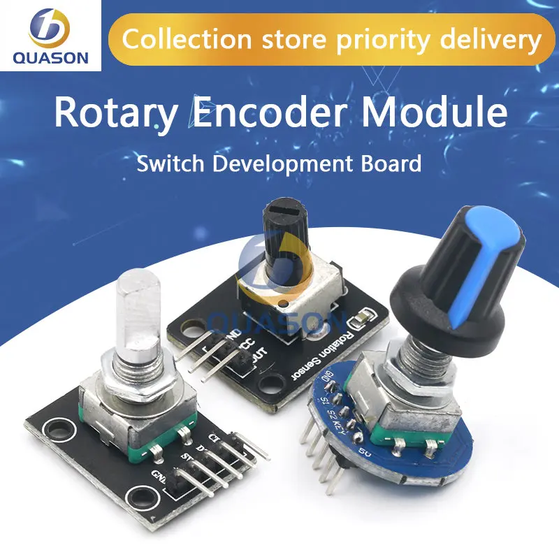 360 Degrees Rotary Encoder Module For Arduino Brick Sensor Switch Development Board KY-040 With Pins