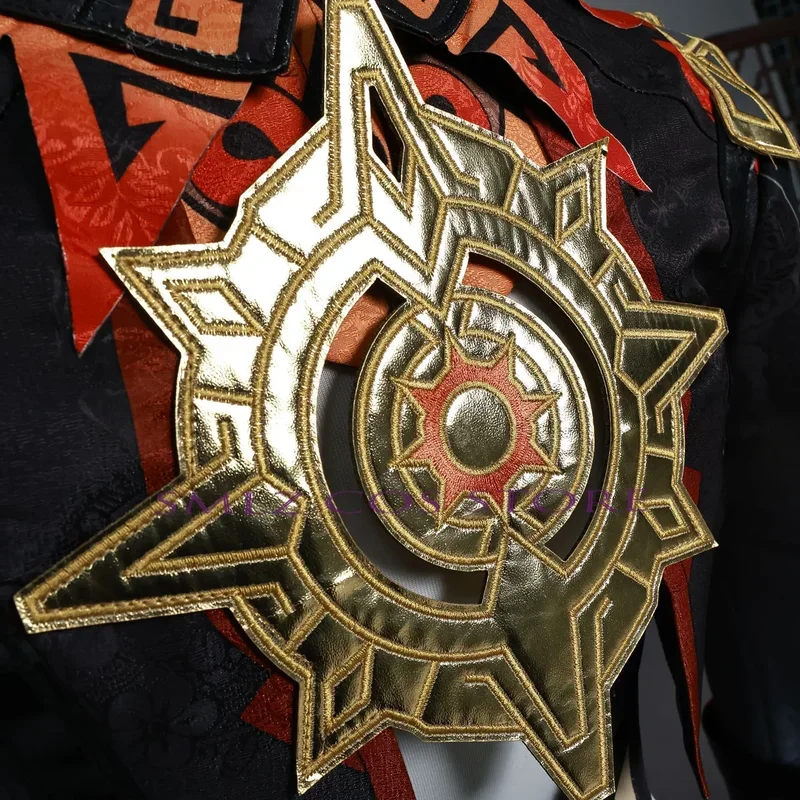 RT01 Gra Genshin Impact Mavuika Cosplay Pyro Archon Kostium Uniform Peruka Zestaw Anime Halloween Party Play Prop dla Woma*Jk2