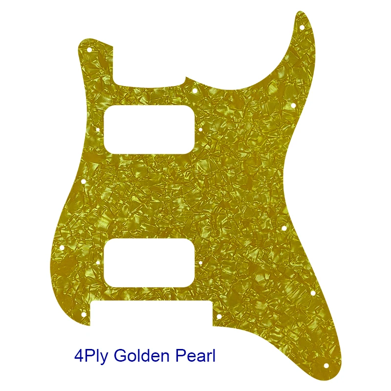 Pleroo Custom Parts - For US 11 Screw Holes Strat Floyd Rose Tremolo Bridge Guitar Pickguard Blank With HH Pickups Scratch Plate