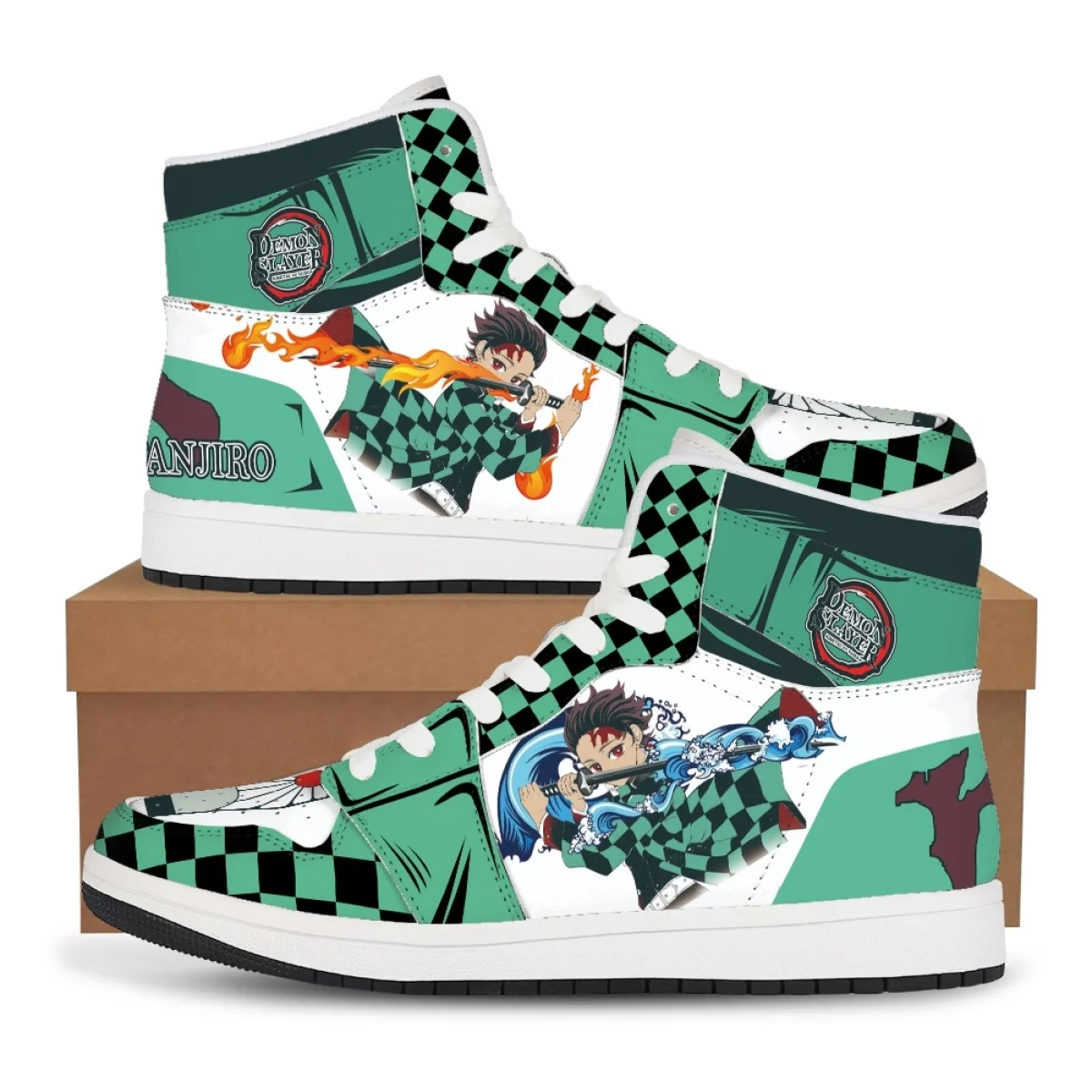 Demon Slayer Corps Sneakers Tanjirou Anime Cosplay Co-branded Basketbalschoenen Mode Herenschoenen Damesschoenen Aanpassen Cadeau