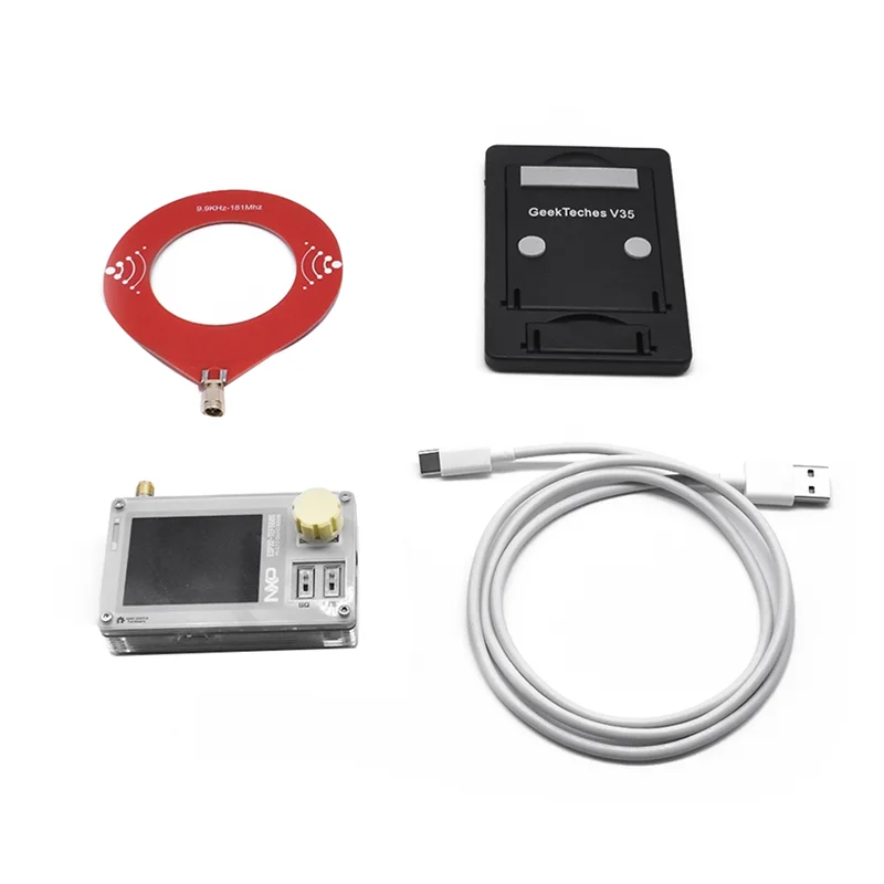 ABKQ-TEF6686 rádio dsp 2.0 Polegada tela ips esp32 rádio de banda completa fm/lw/mw/sw receptor de rádio de ondas curtas com antena donut