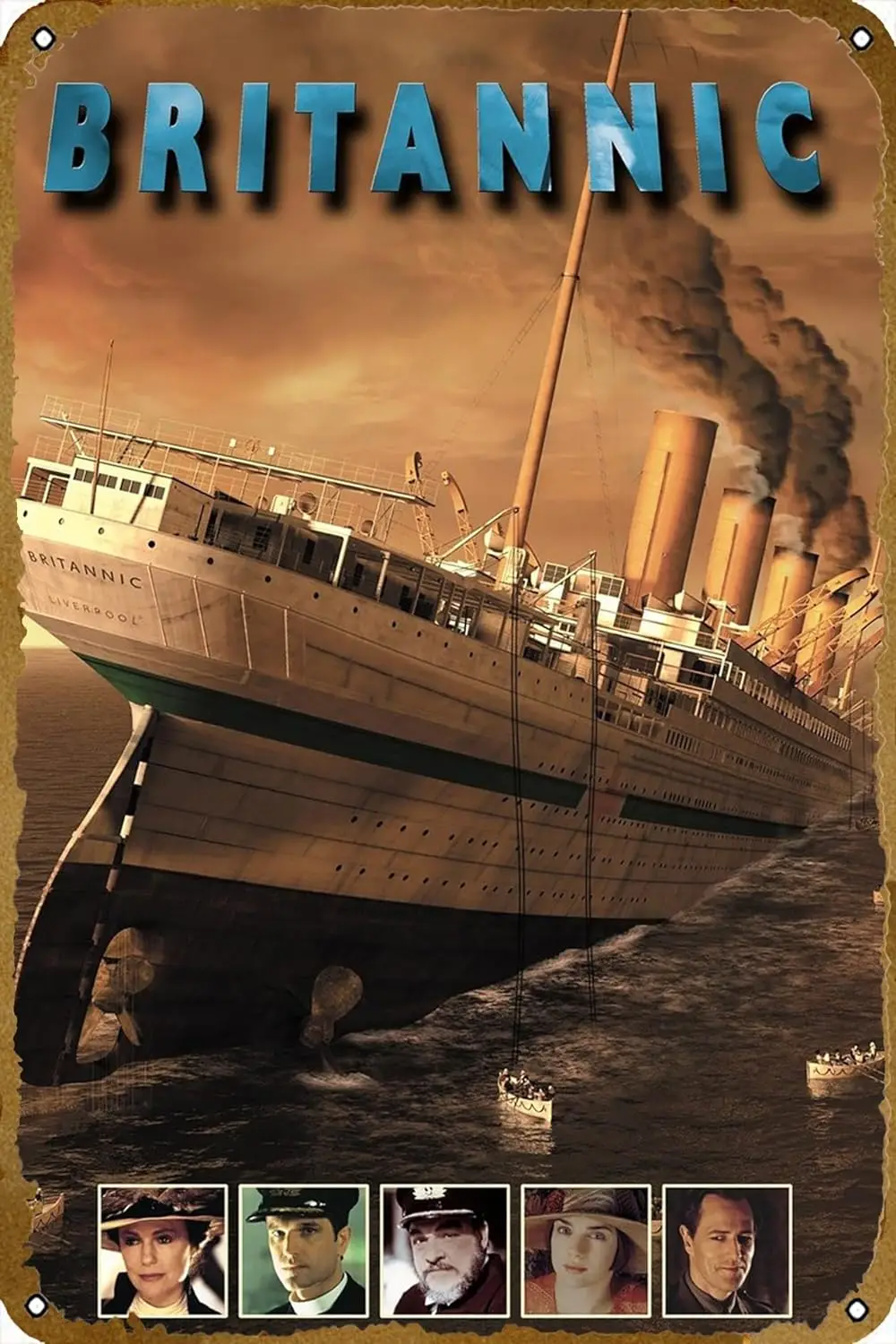 Britannic (2000) Metal Tin Sign Movie Poster Vintage Art Wall Decor 12 x 8 inch