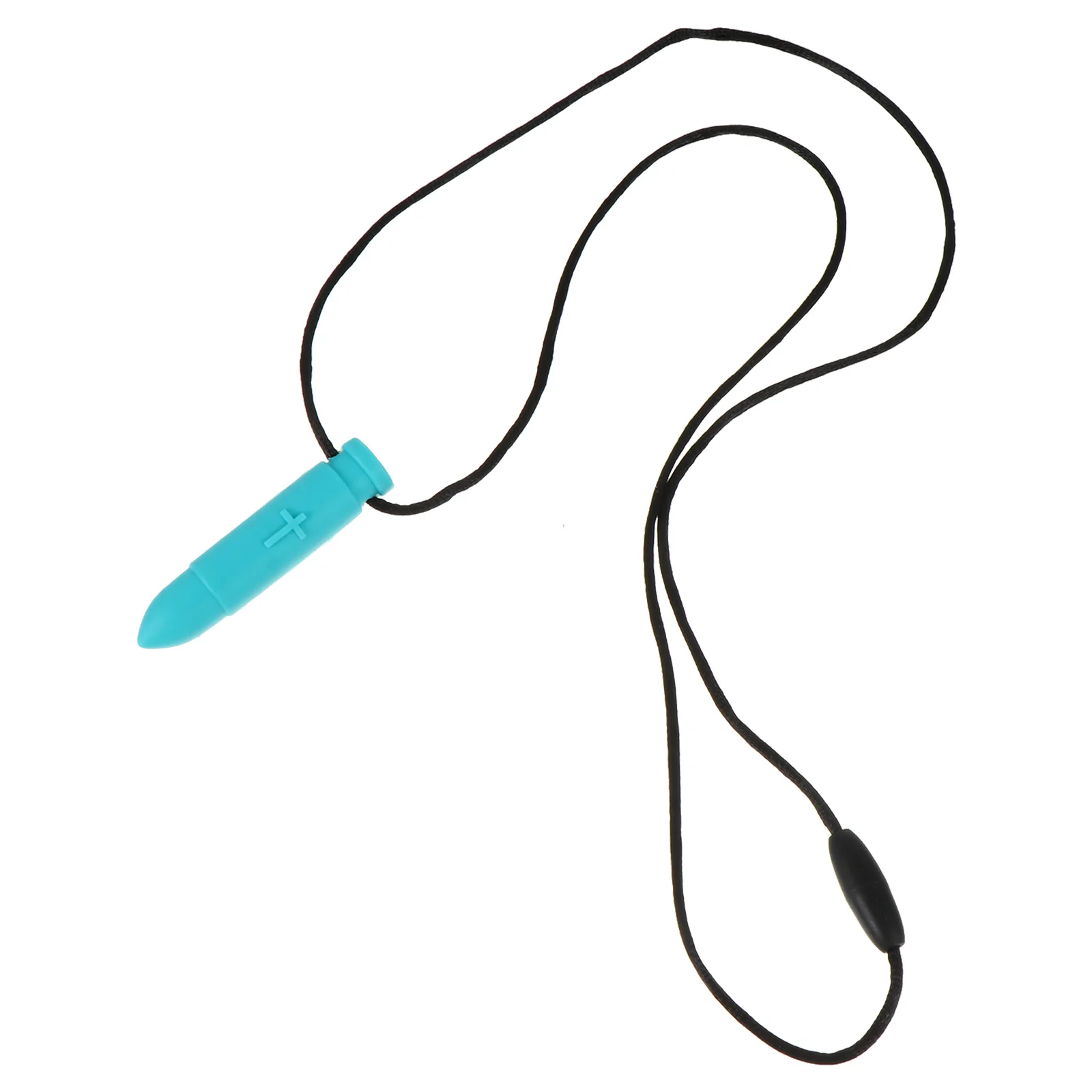 رصاصة شكل سيليكون التسنين قلادة الطفل المولي مضغ أداة حسية لتهدئة التركيز القلق الإغاثة عضاضة #5