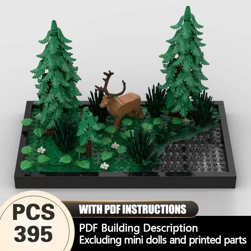 

Creators Animal Series Model MOC Building Bricks Forest Stag Scene Modular Technology Gifts Holiday Assemble Children Toys Suit