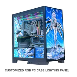 MOD Chassis Lighting Panel Customize,Colorful 5V 12V RGB GPU Side Backplate,Gamers Cabinet PSU Lightboard Baffle Plate AURA SYNC