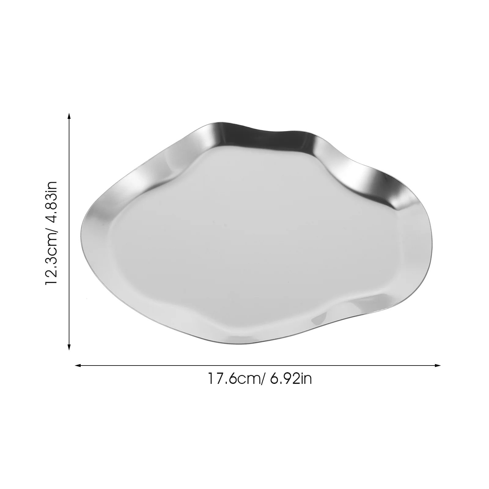 علبة معدنية مجوهرات من صلب لا يصدأ تخزين لوحة حلية طبق حلقة حامل للمنزل مكتب طاولة القهوة ديكور #4