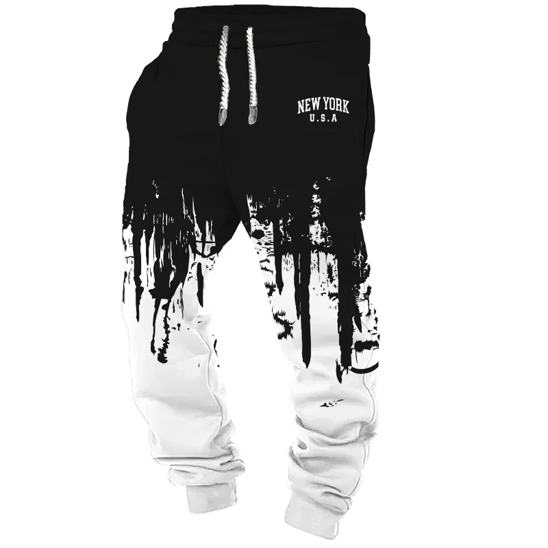 Harajuku Men's Sports Pants, 3D Printed Clothing, Unisex, Street, Casual, Jogging, Spring and Autumn