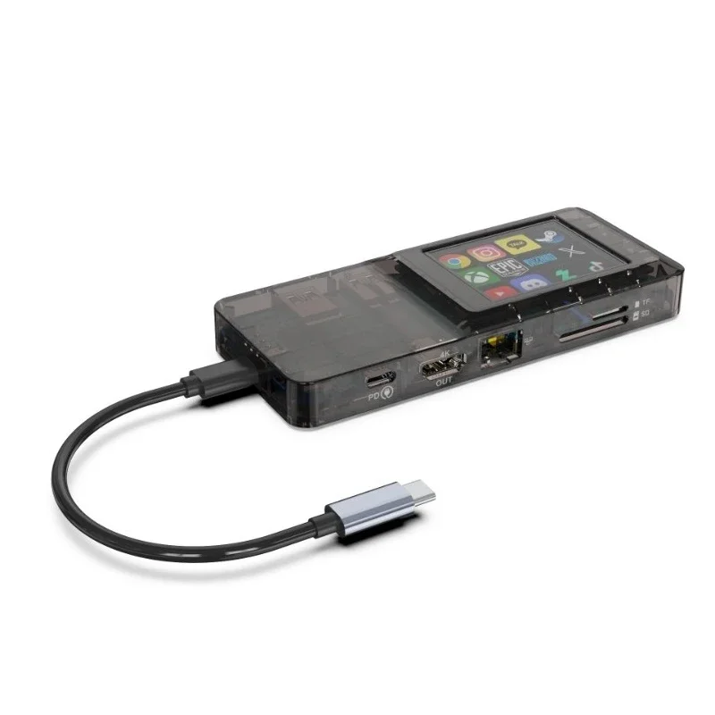 Typec docking station/typec docking station 8 in 1/typec gigabit network interface card/docking station with console