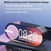 G30 Quiet Wireless Bluetooth Speaker Digital Alarm Clock LED Display Mirror Digital Clock Living Room Office Decoration