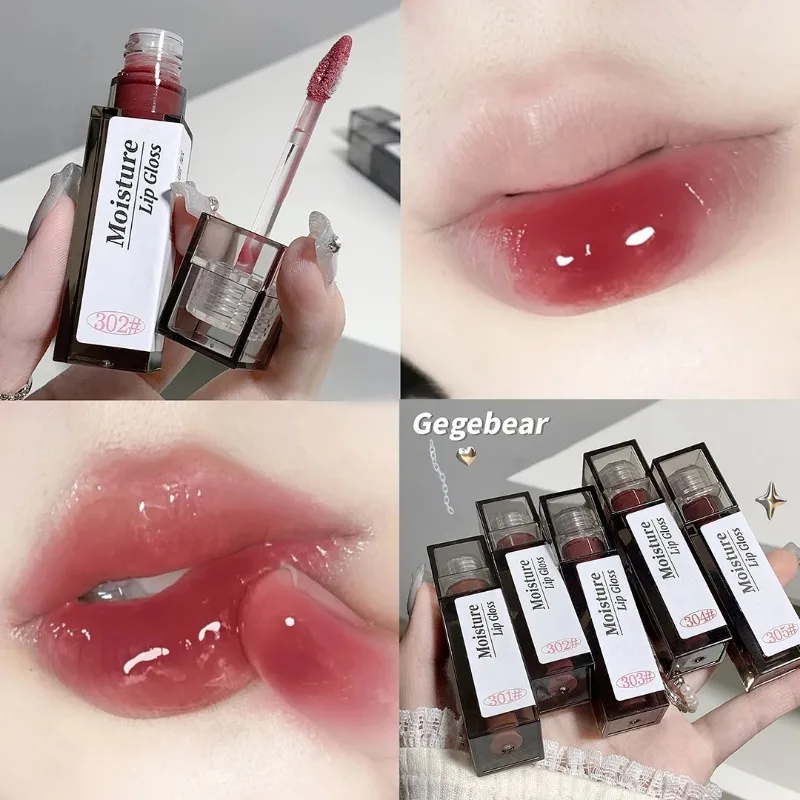 Nackte graue Spiegel Lippen öl klares Wasser Licht Lip gloss Kristall Lippen tönung dauerhafte Antihaft-Tasse Punk rauchigen flüssigen Lippenstift Make-up