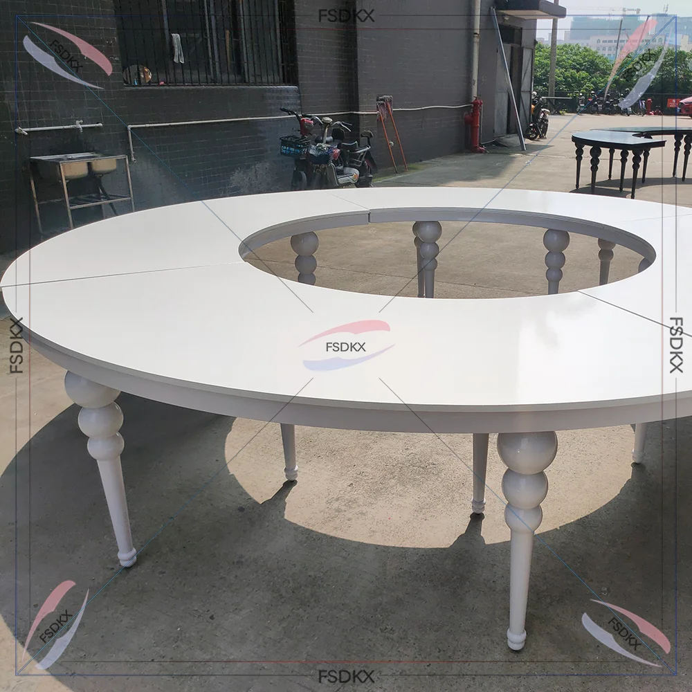 New Design Stainless Steel MDF Wedding Half Moon Shape Banquet Table for Wedding Party No reviews yet