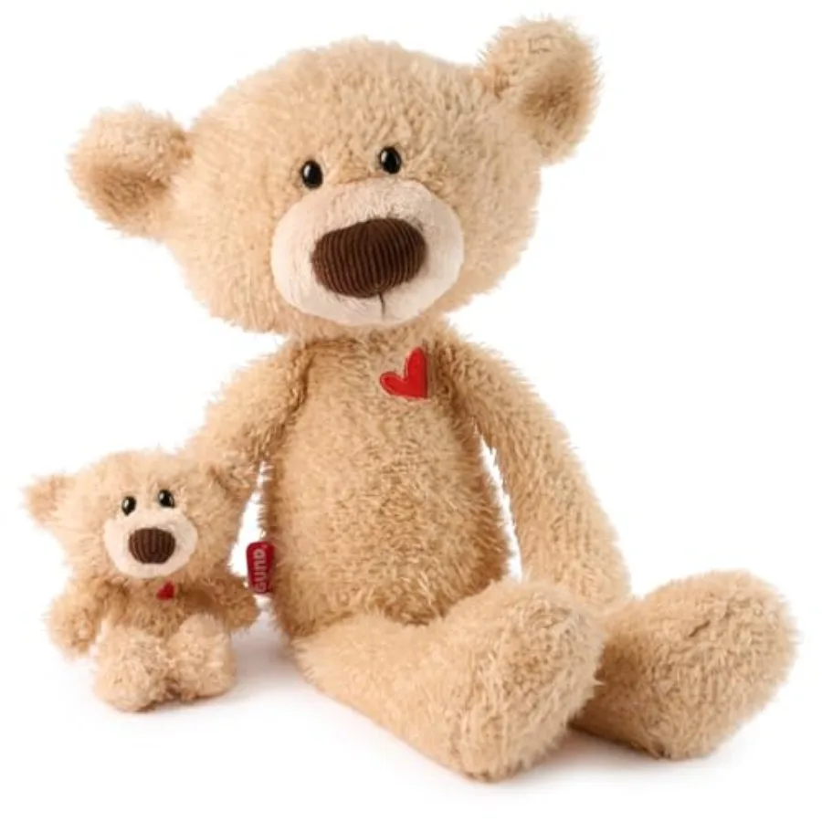 

Плюшевые мишки GUND Near or Far Bears Premium, большие и маленькие, с функцией записи голоса, мягкие игрушки для детей от 1 года, коричневые, 16 дюймов