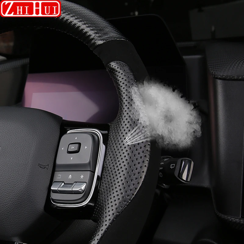 For Haval Dargo I 2022-2024 1st Gen Car Styling Hand-sewn Non-Slip Leather Steering Wheel Cover Interior Auto Accessories