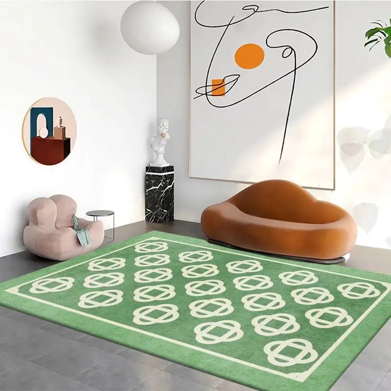 Non-Slip Retro Checkerboard Carpet, Nordic Light, Large Area Rugs, Living Room, Study, Balcony, Corridor, Bedroom, Luxury