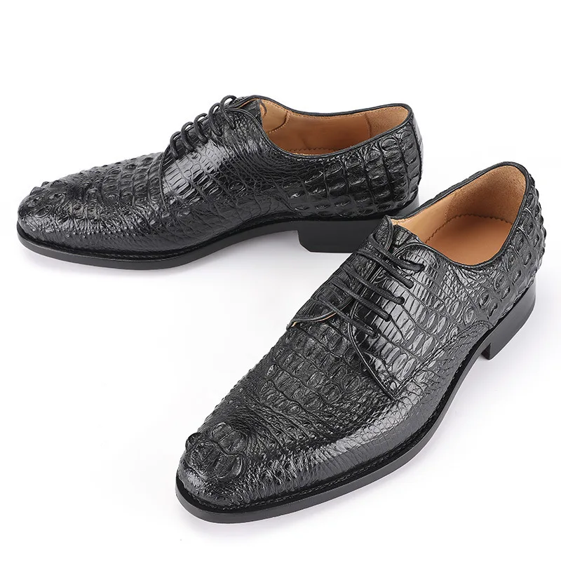 

New Crocodile Genuine Leather Autumn/summer Business Men's Casual Formal Male Men’s Dress Social Suede Breathable Shoes Loafers