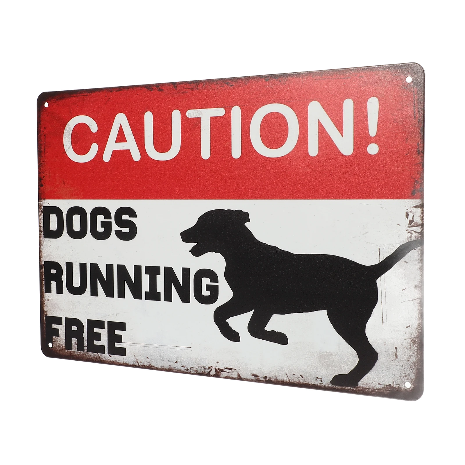 

1pc Retro Vintage Dog Metal Warning For Garage Yard Garden Outdoor Fence Gate Bright Color Durable Weather Resistant Funny Sign