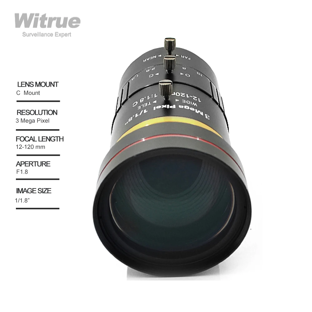 Witrue Vifocal Lens 3 Megapixel 12-120mm Manual Iris 1/1.8\