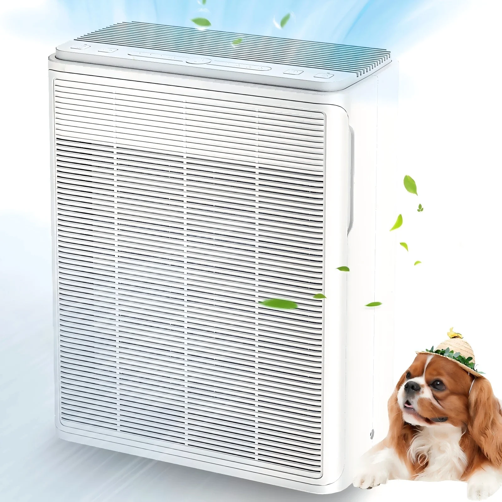 Smart Home Personal Air Purifier for Large Rooms 99.97% Efficient Removal Smoking Odors Pet Hair HEPA Negative Ion Filters