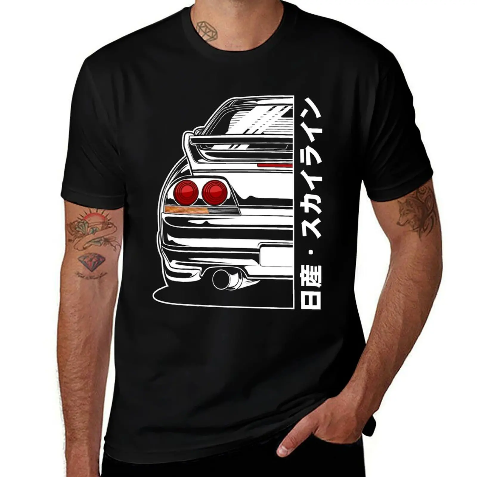 

Skyline R33 GTR (White Print) T-Shirt anime tshirt T-shirts oversize mens graphic t-shirts