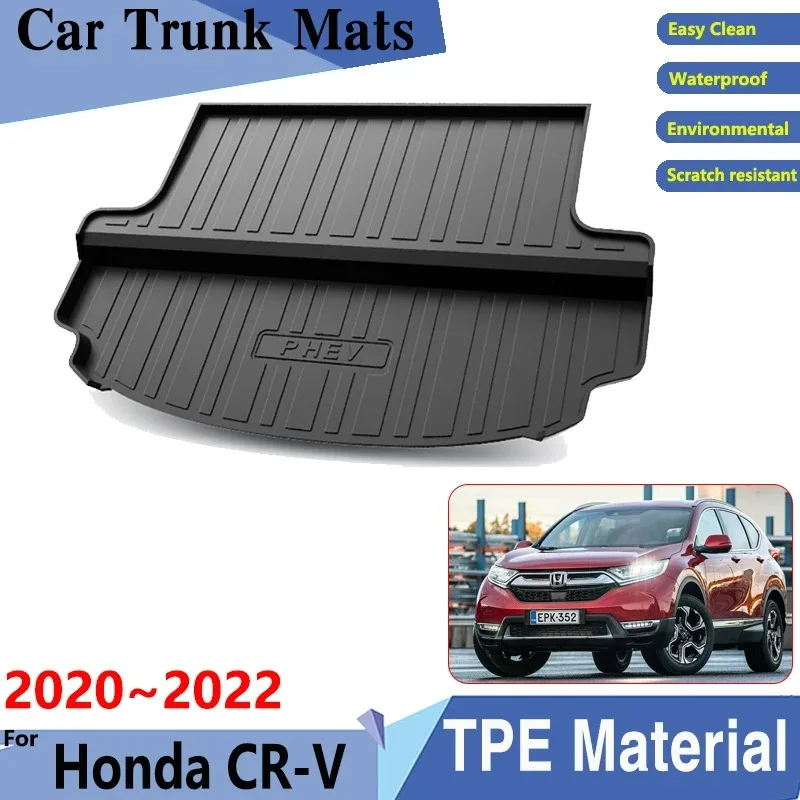 

Car Trunk Mats For Honda CR V PHEV Plug-in Hybrid CRV CR-V 2020 2021 2022 MK5 Car Rear Cargo Tray Trunk Rear Pads Accessories