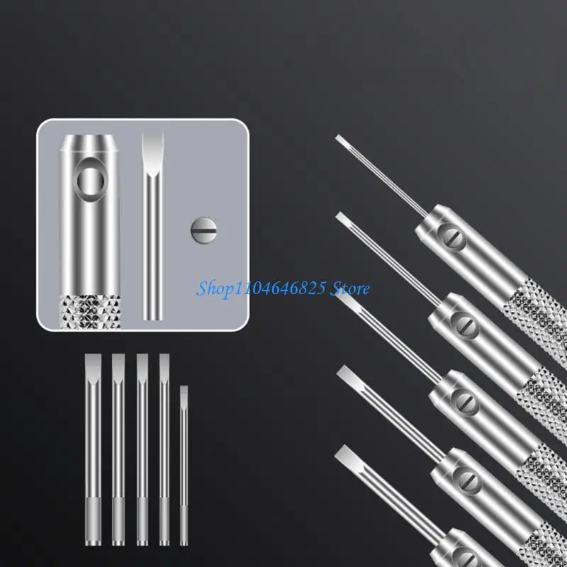 Professional Watch Repair Tool 3PCS Ergonomic Screwdrivers Replaceable Tip