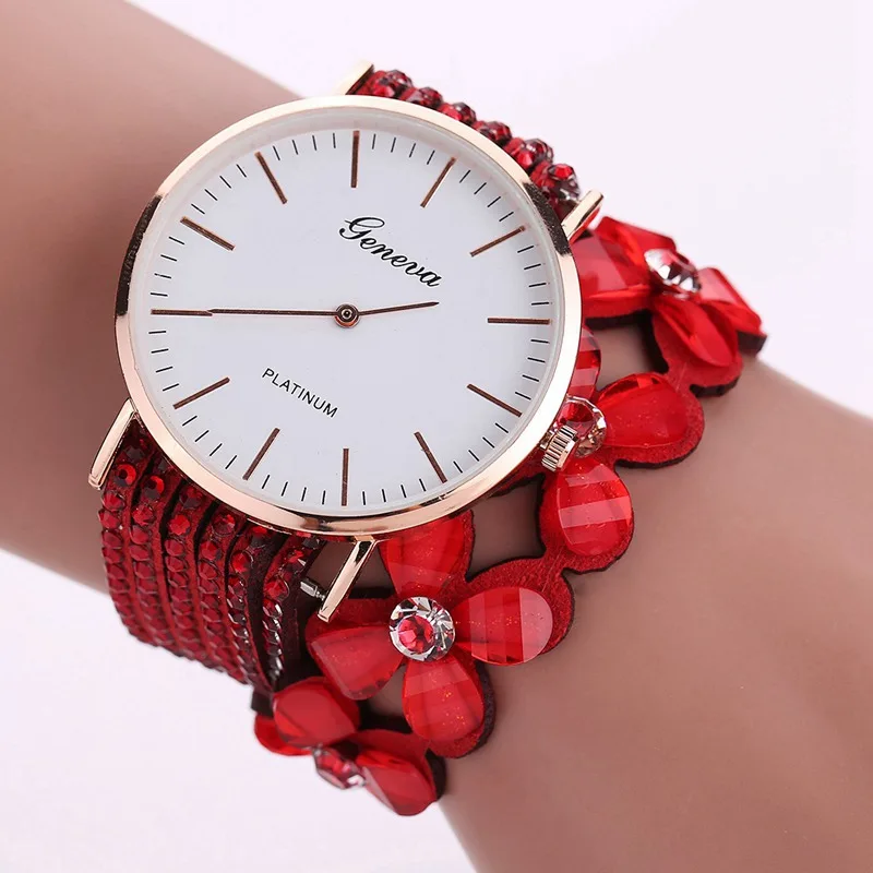 Border Supply-Reloj de pulsera para mujer, reloj de bobinado de correa larga Geneva, reloj de estudiante, envío directo