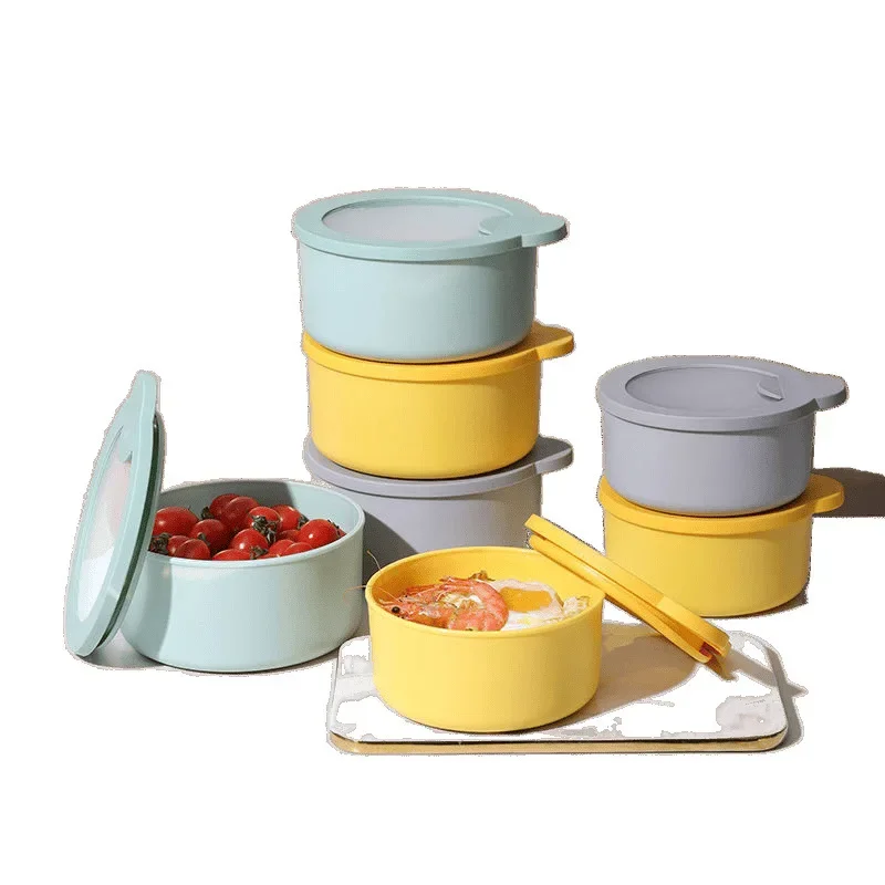 

Lunch box microwave oven is available, office worker bento box with lid fresh-keeping bowl ins wind solid color sealed fresh-kee