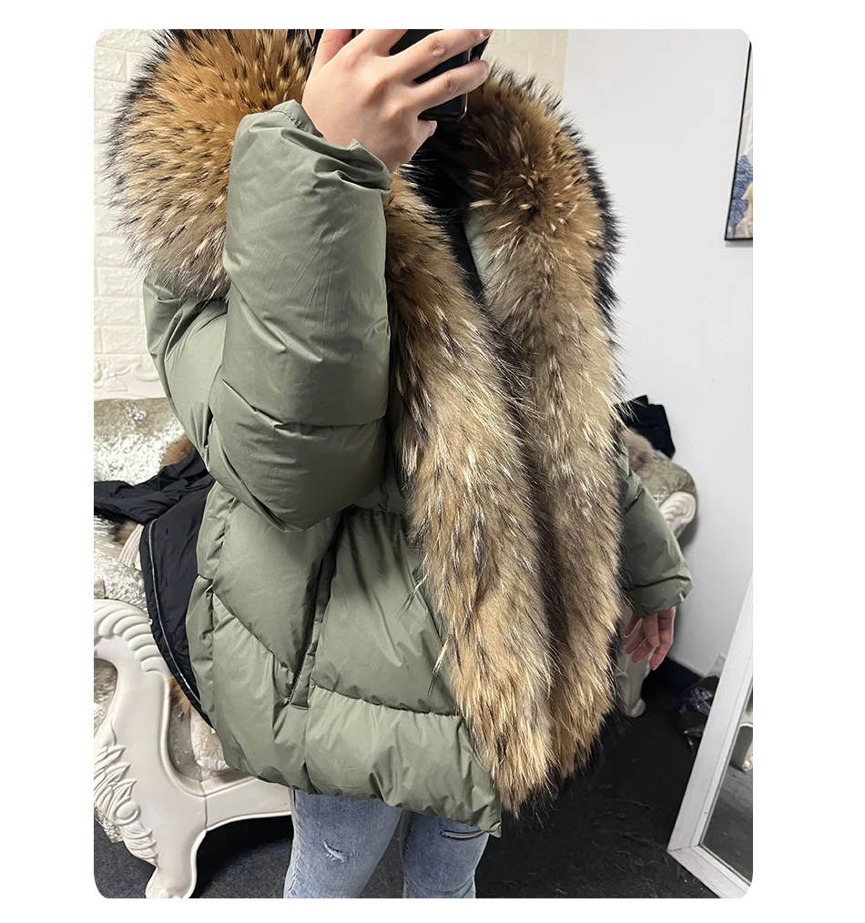 2026 MAOMAOKONG White Duck Down Jacket Winter Women