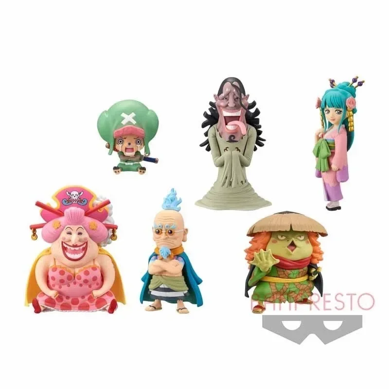 Original Bandai  ONE PIECE Anime WCF WANO Country 06 07 Robin BROOK Toko Chopper Denjiro Action Figures Toys Boys Girls Kid Gift