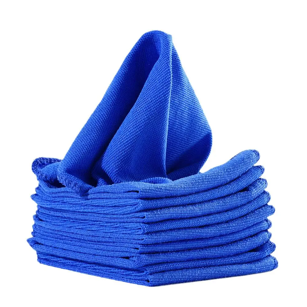 20 piezas-toallas de microfibra para lavado de coche, paño de secado suave, plumero de pulido de coche, toalla de agua, herramientas de lavado de dobladillo, 30x30cm, Suc R6W3