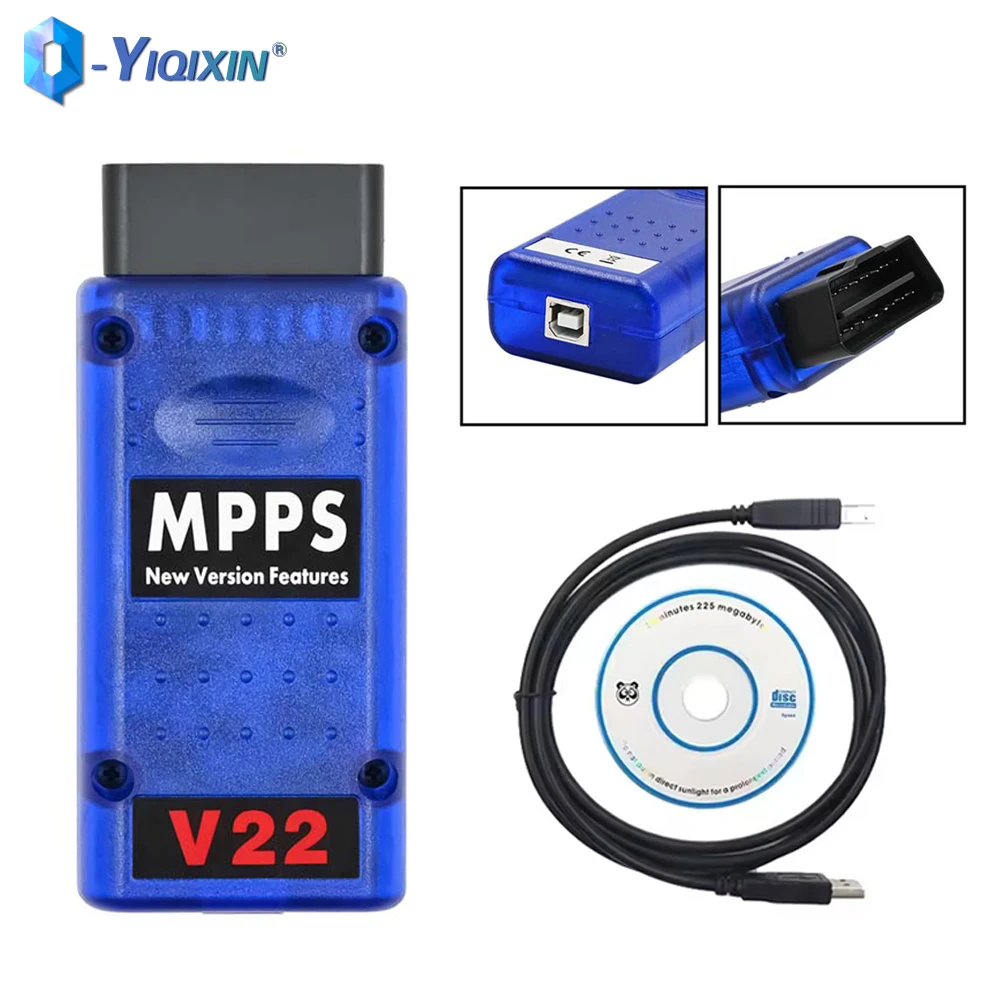 

MPPS V22 ECU Chip Tuning Programming Tool For EDC15 EDC16 EDC17 Auto Detects ECU Flasherm OBD2 Scanner Diagnostic Multi-Language
