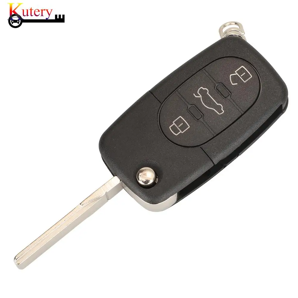 jingyuqin 4D0837231A/E/K/R Folding Remote Smart Car Key For Audi A3 A4 A6 A8 RS4 TT Allroad Quttro RS4 315/433Mhz ID48 Chip