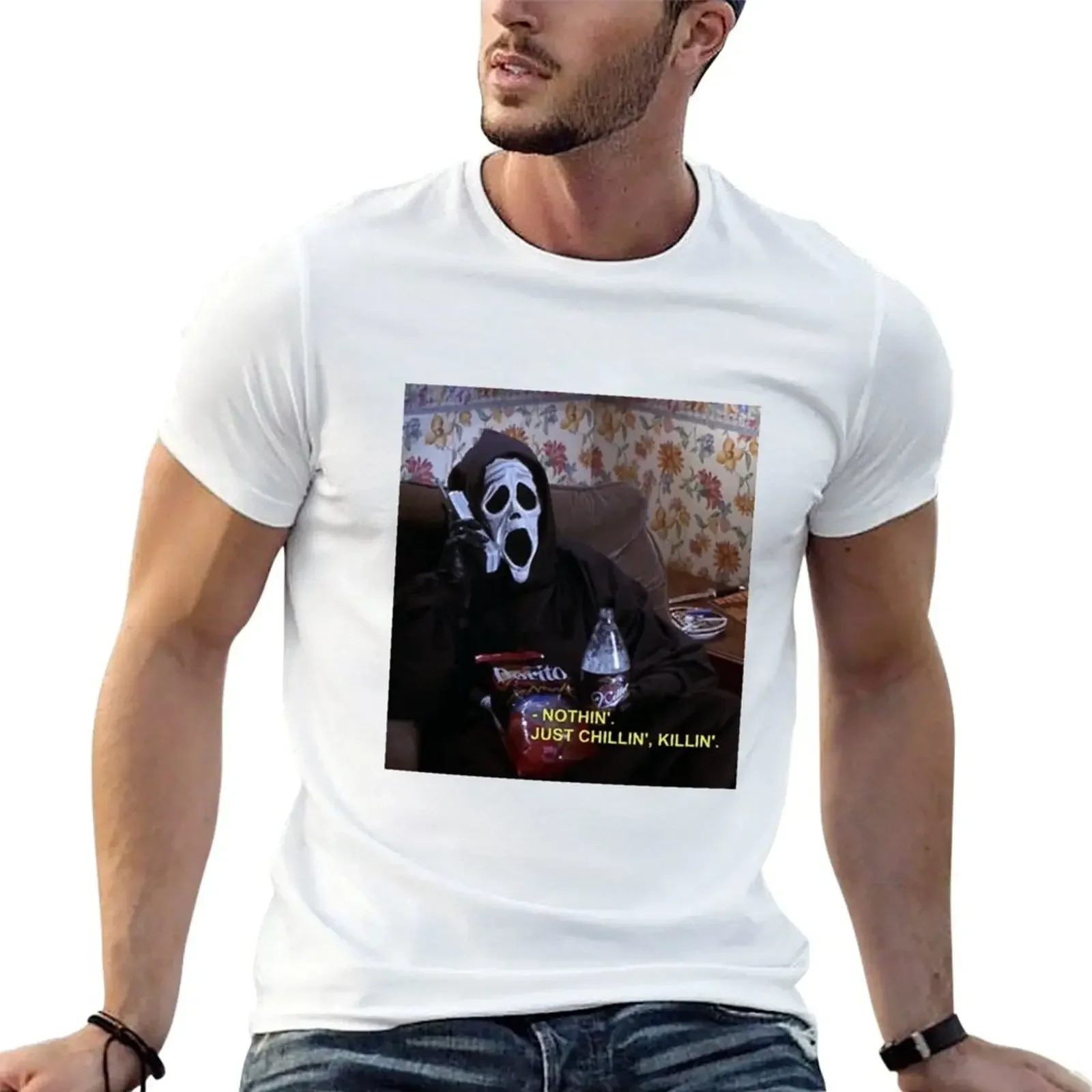 just chillin’ killin’ T-Shirt custom t shirt designer shirts plain black t shirts men