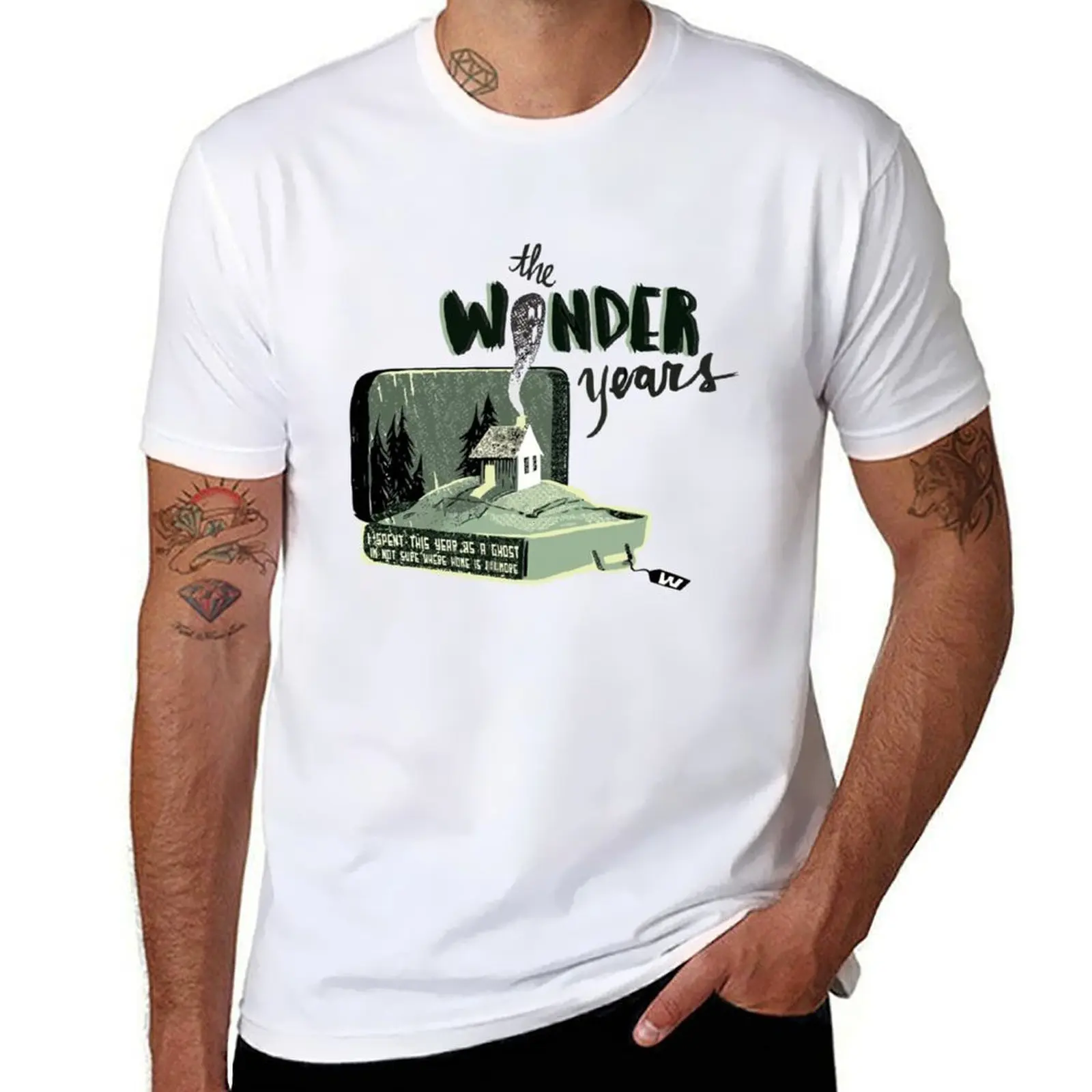 Футболка The Wonder Years - хлопковая с графическим дизайном для мужчин.