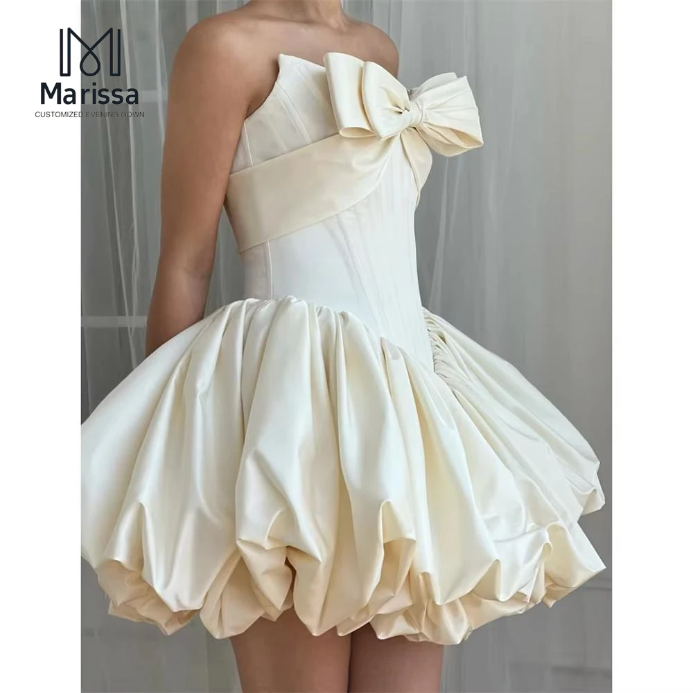 ماريسا فستان طويل أنيق الرقبة القوس تنورة الشاطئ مخصص فستاين سهرة/فساتين الحفلات خارج الكتف الأبيض ثوب مسائي المرأة فستان حفلة موسيقية 2025