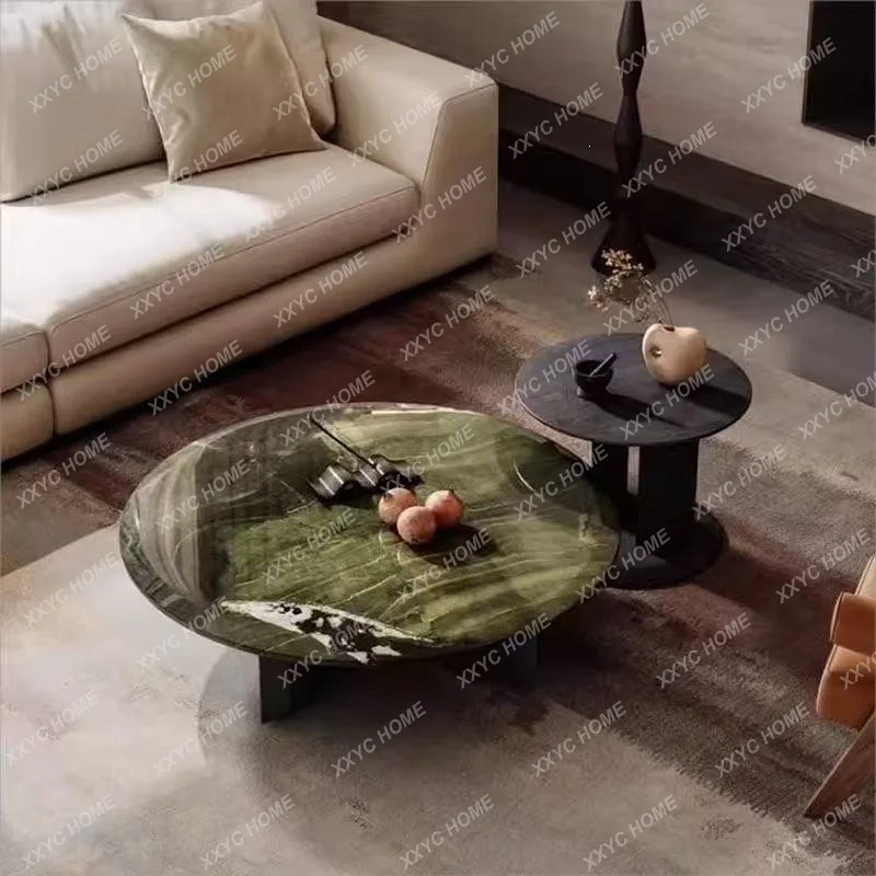 Living room household modern personalized coffee table rock slab small apartment commercial coffee table