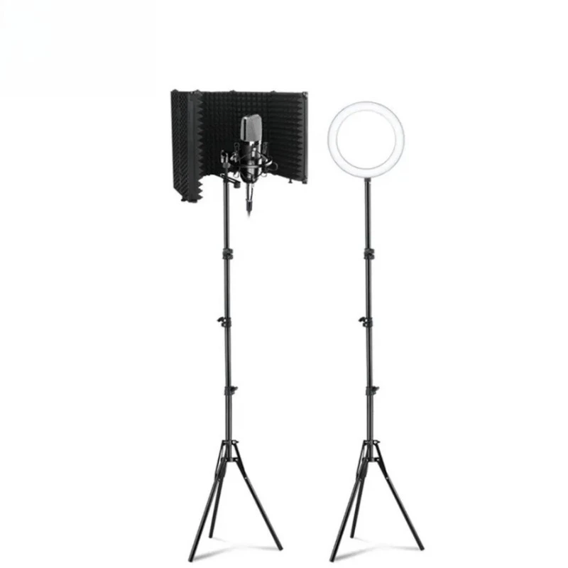

Photography stand telescopic floor mobile phone microphone microphone fixed bracket live streaming host fill light tripod