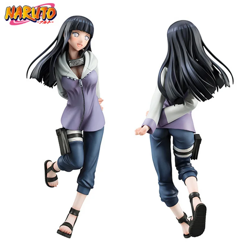 20CM Anime Naruto Hyuga Hinata Shippuden Running PVC Action Figure Collection Statue Model Toys Doll Decoration Gift