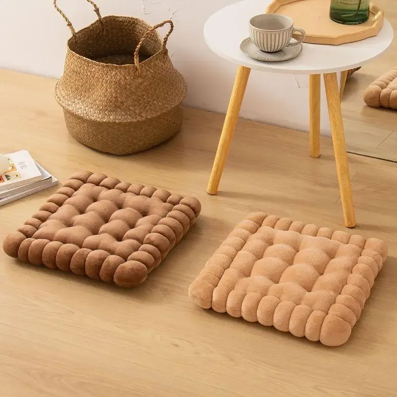 

Plush Seat Pad Square Back Cushions 40*42cm Office Chair Cushion Stool Seat Cusion Living Room Sofa Short Push Floor Mat