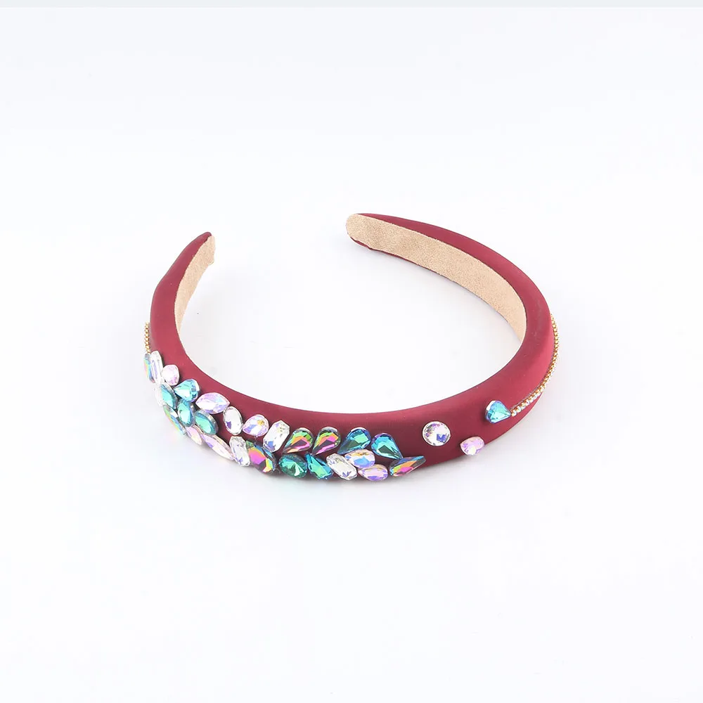 European And American Fashion Sponge Glass Diamond-Encrusted Luxurious Light And Shiny Ball Headband421