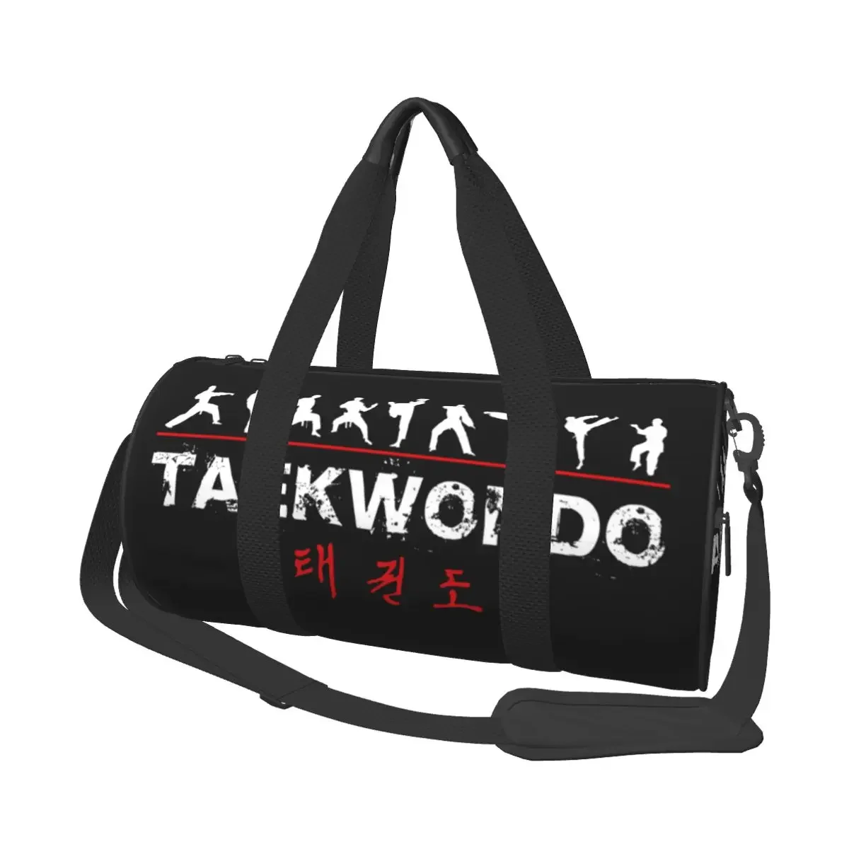 

Korean Taekwondo Sports Bags Fighters White Martial Arts Training Gym Bag with Shoes Novelty Handbags Couple Oxford Fitness Bag