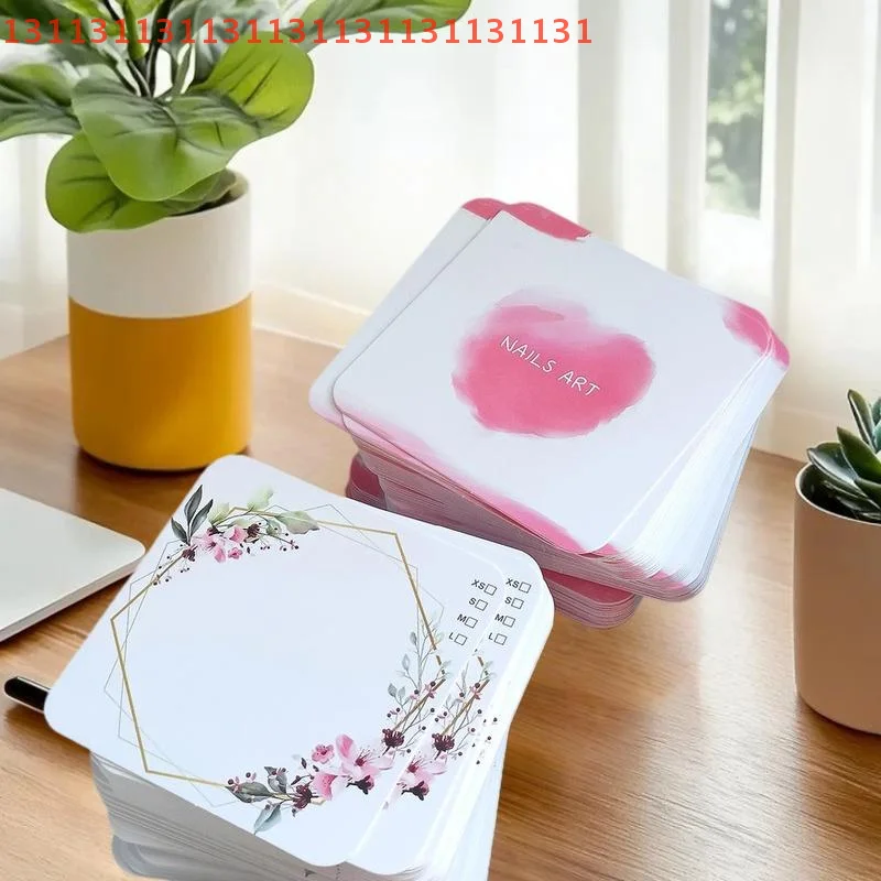 20 Sheets Press On Nail Bottom Flower Pattern Cardboard Photo Prop Handmade False Nail Art Tips Display Show Card Manicure Tools