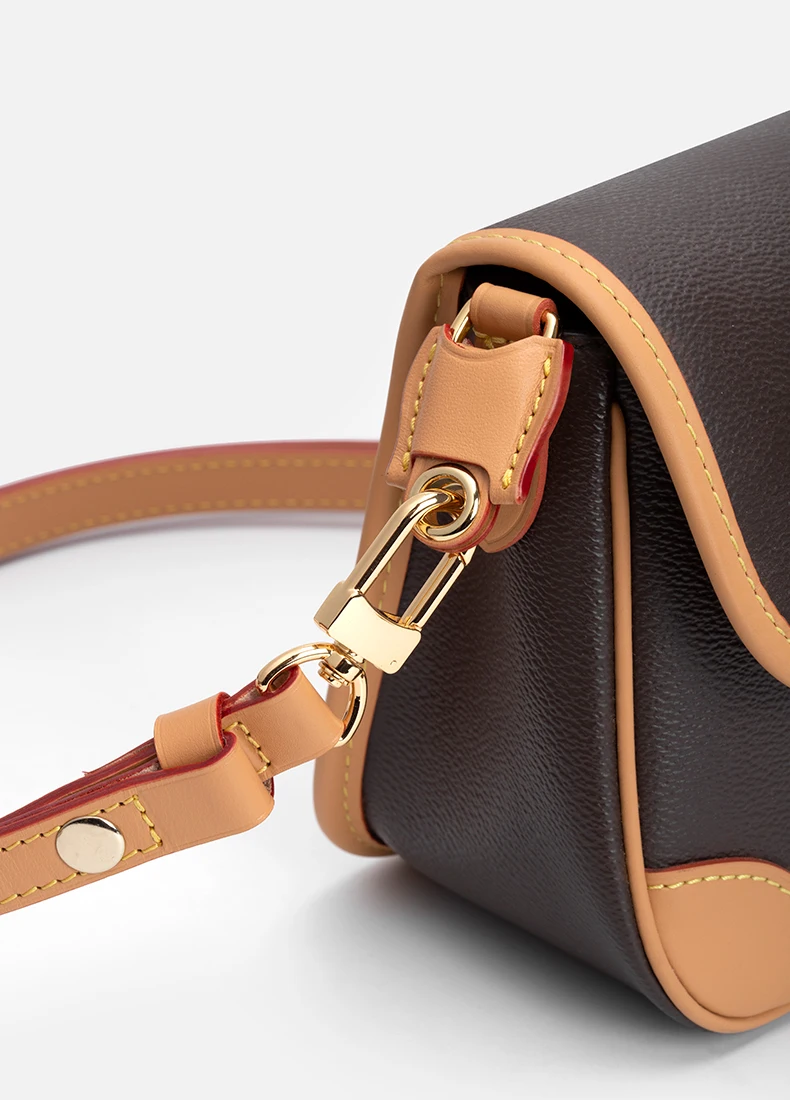 CRAZYSMITH Genuine Leather Bag Strap Replacement For LV Diane Bag Crossbody Handbag Adjustable Shoulder Belts DIY Accessories