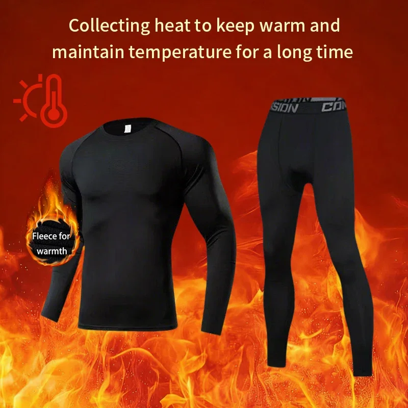 Ski quick drying men's winter warm and tight compression winter cold protection sports suit