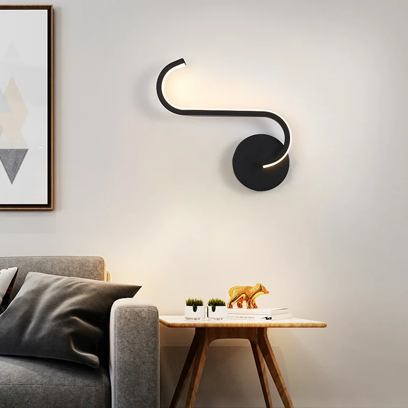 Modern LED Wall Lamp Bedside Sconce for Aisle Living Room Bedroom Hotel Study TV Backdrop Home Decor Lighting Fixture Lustre