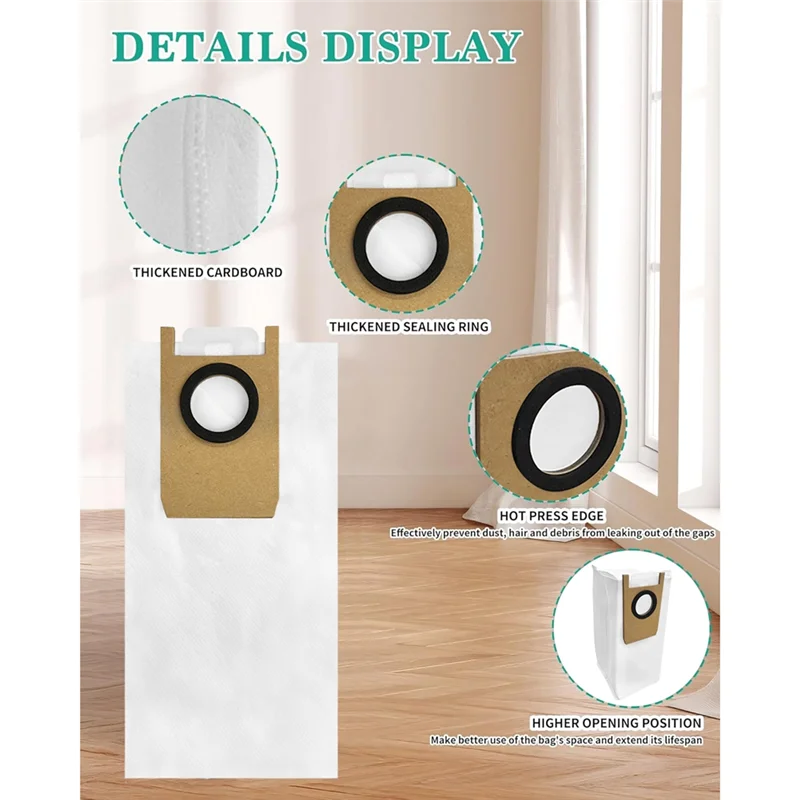 Kit de sacs à poussière ABVI-10PCS pour aspirateur et vadrouille Robot Eufy S1 Pro, accessoires de remplacement, technologie de Filtration avancée