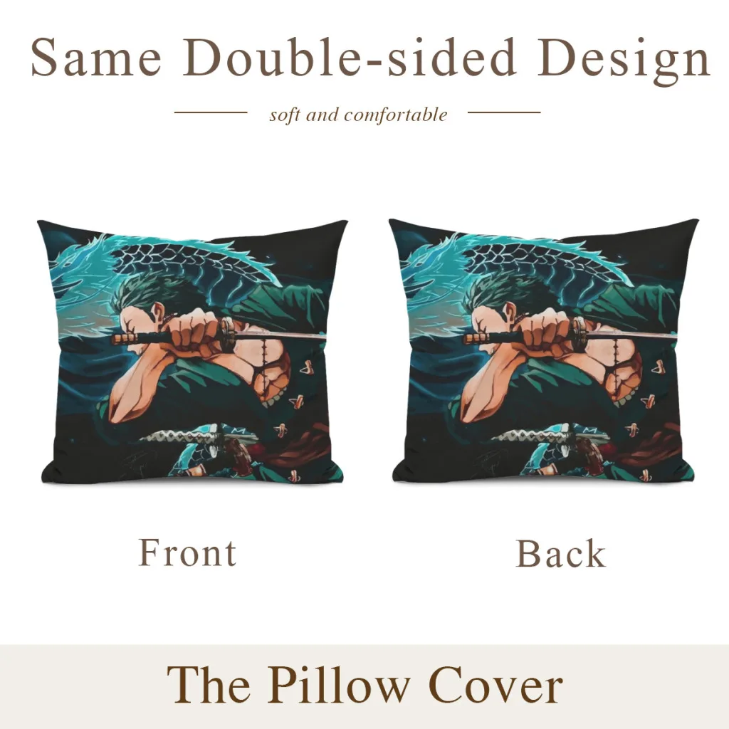 Zoro with dragon sword Cushion Office Classroom Chair Cushion Couch Pillow Bedroom Floor Winter Thick