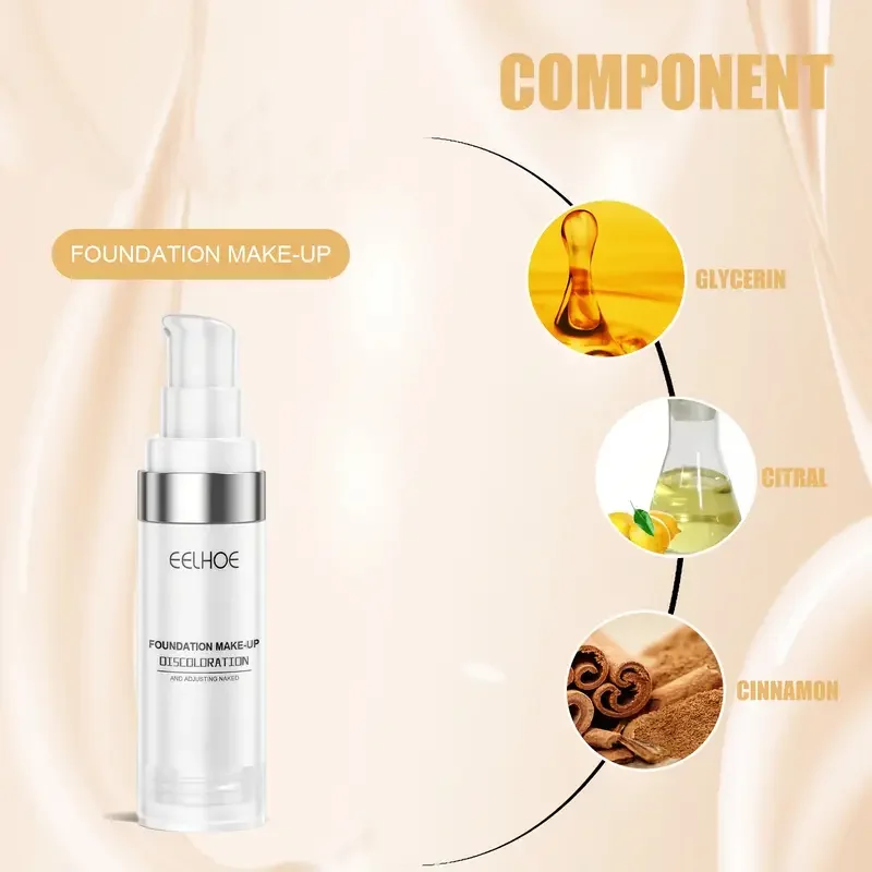 温度を変えるファンデーション、保湿、オイルコントロール、調整可能なカバレッジ、すべての肌のトーン、フェイスメイクに適しています